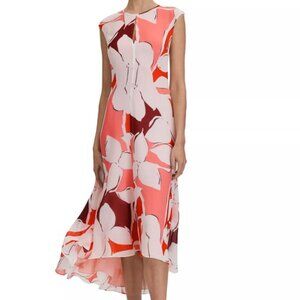 Reiss Becci Floral High-Low Dress Midi Dress